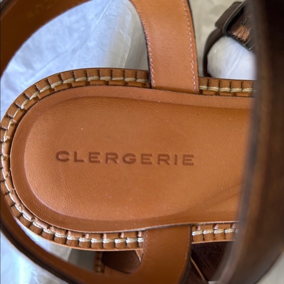 Robert Clergerie ‘Fara’ Sandals with Crossover Design in Bronze - New - Picture 8 of 12